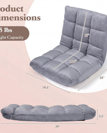 Giantex Floor Chair with 14-Position Adjustable (24" x 19.5" x 20")