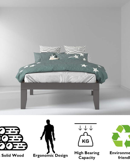 Solid Wood Platform Bed Frame - Giantex
