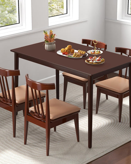 Giantex Dining Table for 4, Rectangular Kitchen Table, Mid Century Modern Dining Table with Rubber Wood Legs