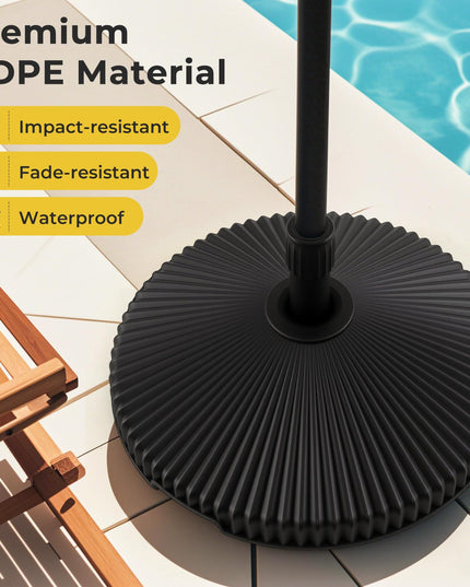 Giantex 55 lbs HDPE Patio Umbrella Stand Portable Pole Holder