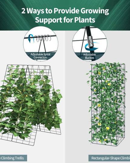 Giantex 4 Panels Cucumber Trellis A-Frame Garden Trellis for Plant Climbing