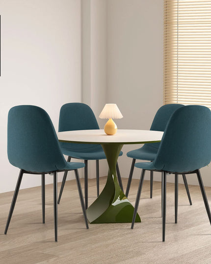 Giantex Modern Dining Chairs Set of 2 or 4 - Classic Comfy Upholstered 17” High Backrest Linen Dining Room Chairs