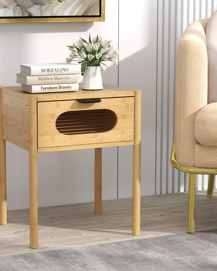 Giantex Bamboo Nightstand
