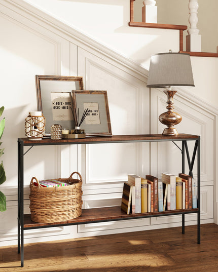 Giantex Narrow Entryway Table with Storage Shelf