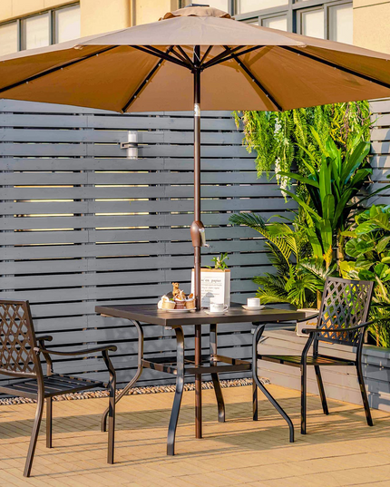 Giantex Patio Dining Chairs, Outdoor Stackable Metal Chair
