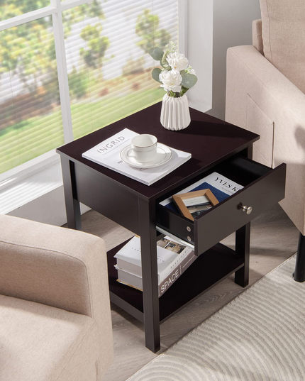 Multifunctional Bedside Sofa Side Table, Accent Home Furniture w/Stable Frame