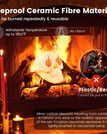 Giantex Ceramic Skulls for Fire Pit