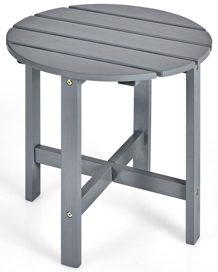 Patio Side Table 18" Outdoor Bistro Table with Stable Cruciform Structure