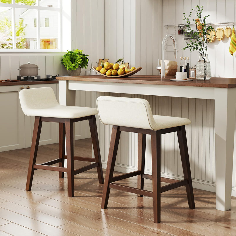 Giantex 24" Bar Stools Set of 2/4 with Low Back for Kitchen Island