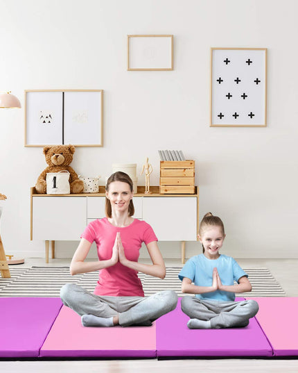 Giantex  Folding Anti-Tear Gymnastics Mat with Carrying Handles