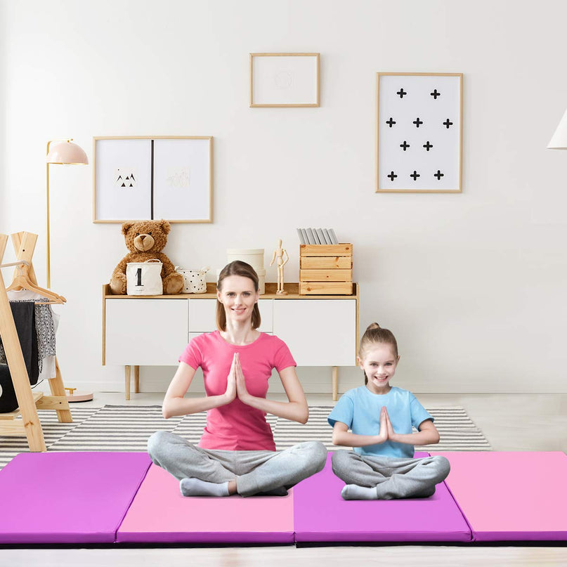 Giantex  Folding Anti-Tear Gymnastics Mat with Carrying Handles