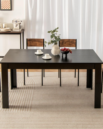 Dining Table, Wood Rectangular Table Dining Table 63" x 31.5" x 30"
