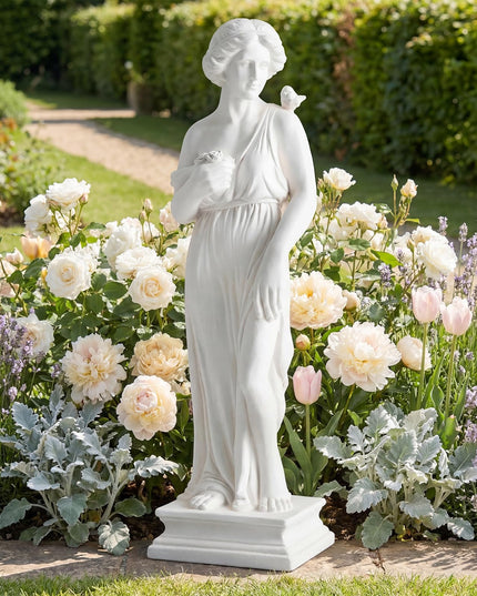 Giantex 31.5" Greek Goddess Statue with Bird