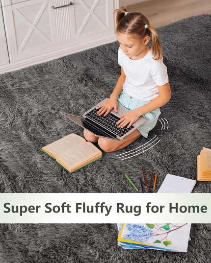 Giantex Shag Area Rug, Anti-Skid Fluffy Rugs