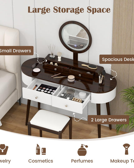 CHARMAID Makeup Vanity Desk with Lights
