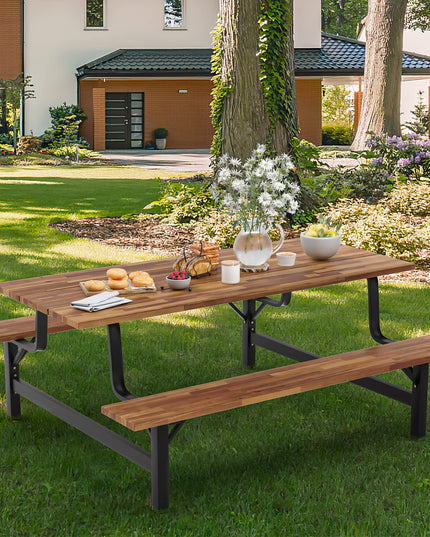 Giantex Picnic Table Bench Set for 6 or 4 Persons