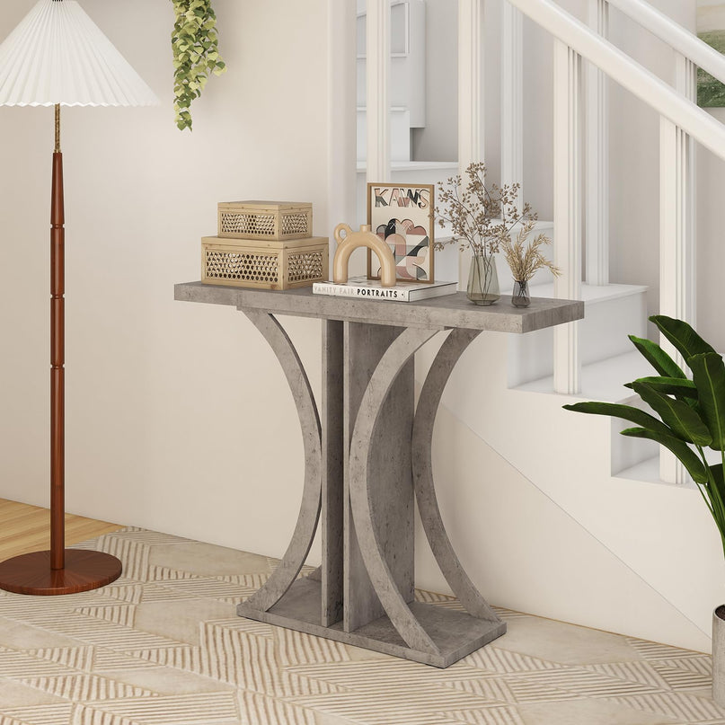 Console rectangulaire Giantex 40" avec cadre géométrique pour entrée de couloir