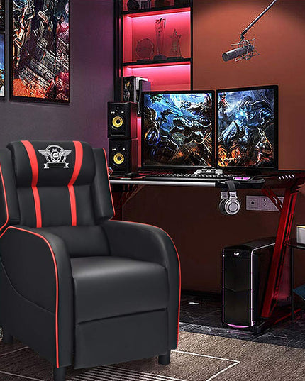 Gaming Recliner Chair, Racing Style Single Recliner Sofa - Giantex