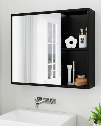 Giantex Medicine Cabinet, Bathroom Wall Cabinet with Mirror Door, 2 Adjustable Shelves, 2 Open Shelves