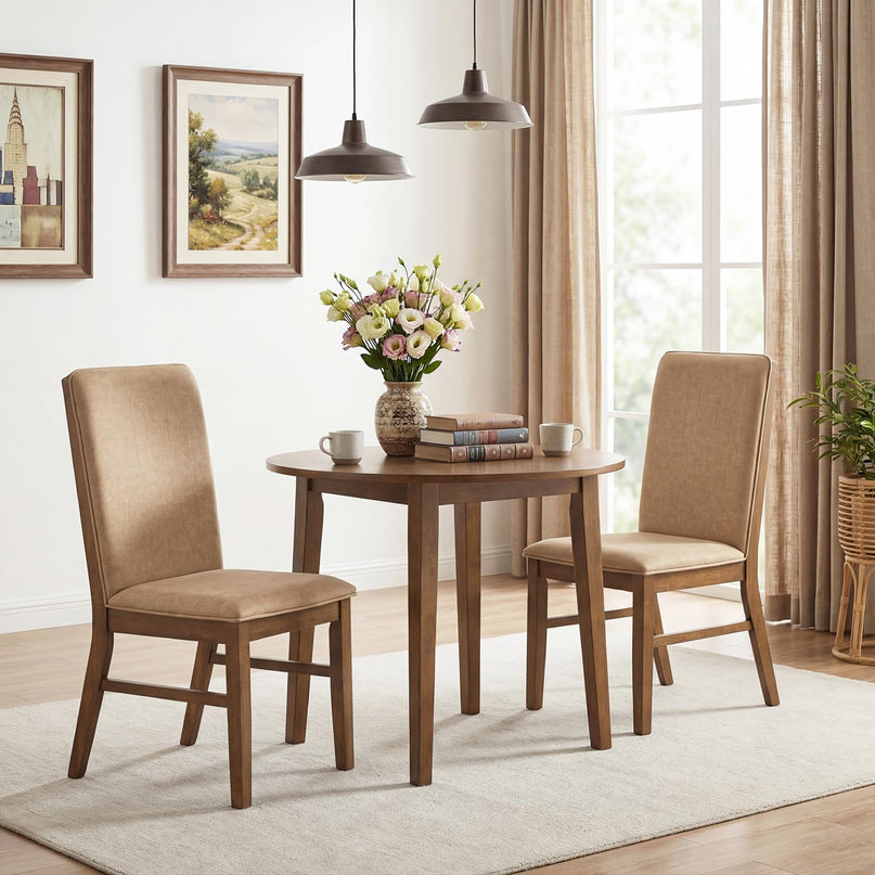 Giantex Upholstered Dining Chairs Set of 2/4 for Dining Room and Restaurant