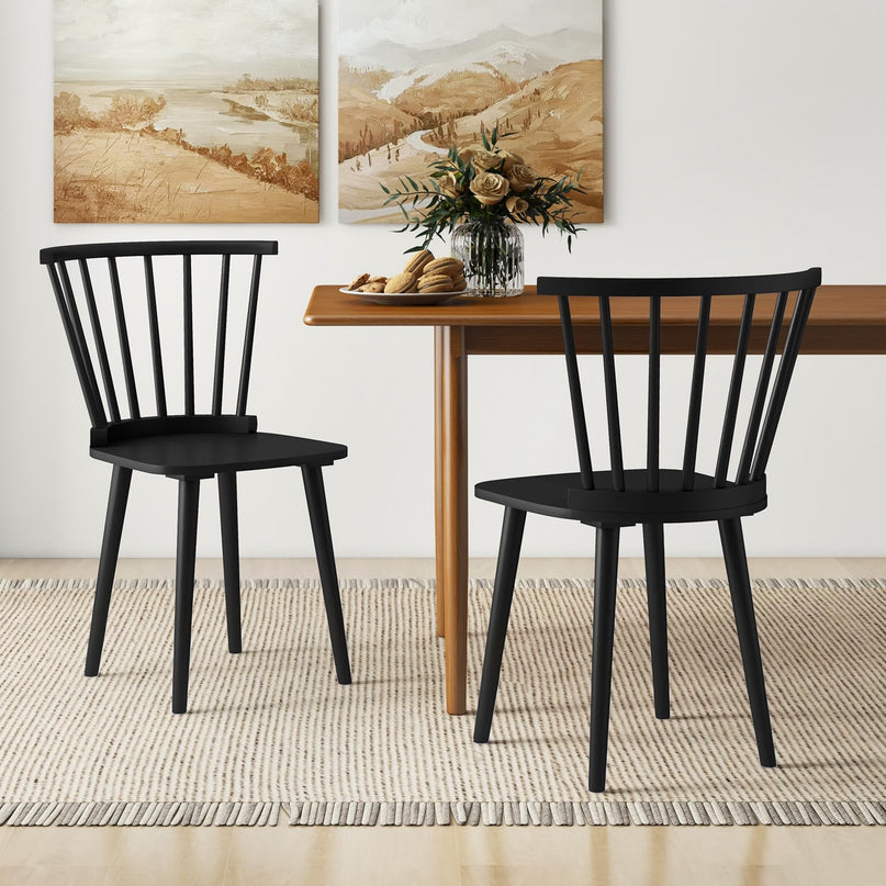 Giantex Windsor Dining Chairs Set of 2/4 for Home Living Room