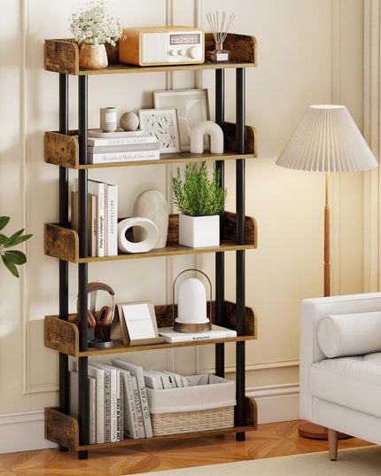 Étagère autonome à 5 niveaux Giantex avec kit anti-basculement pour salon, chambre et bureau