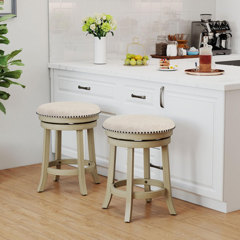Giantex Swivel Bar Stools Set of 2/4 with Comfy Padded Seat Cushion