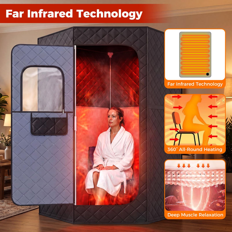 Giantex Indoor Personal Sauna Tent for Home Relaxation