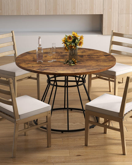 Giantex 47" Farmhouse Kitchen Table with Sturdy Metal Frame