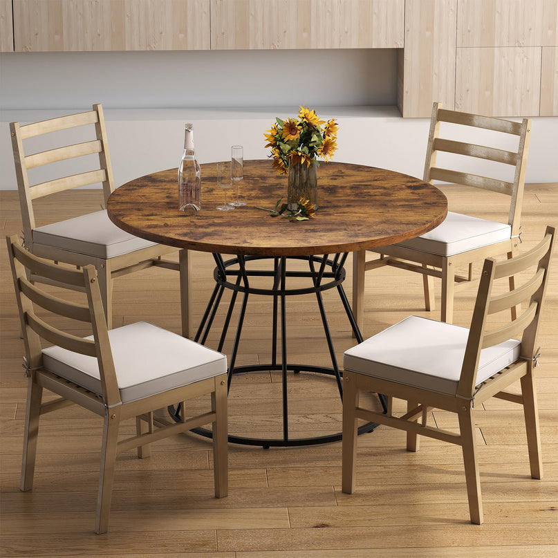Table de cuisine de ferme Giantex 47" avec cadre métallique robuste