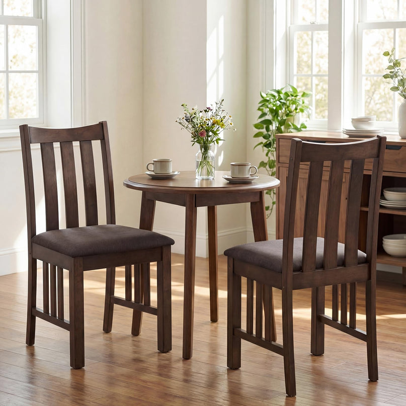 Giantex Rubber Wood Dining Chairs Set of 2/4