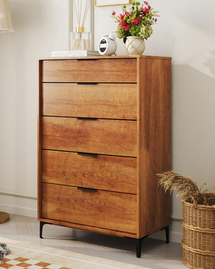 Giantex Wooden Storage Cabinet with Anti-Tip Kit & Sturdy Metal Legs