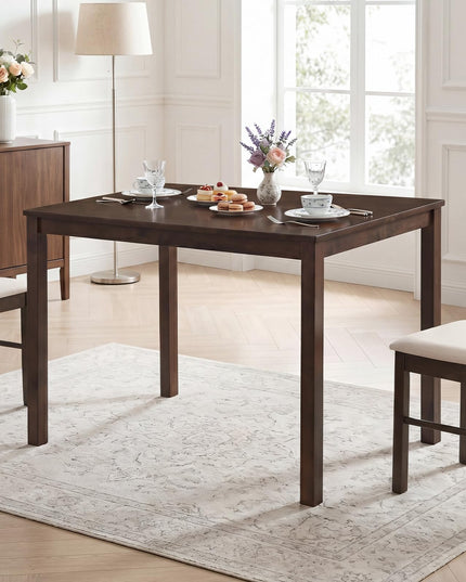 Giantex  43.5" Solid Rubber Wood Kitchen Table