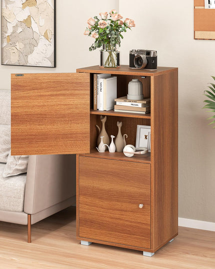 Giantex 2-Cube Stackable Storage Cabinet with 2 Single Doors