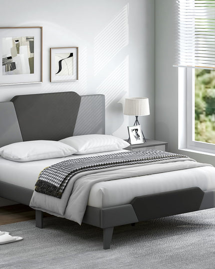Giantex Velvet Upholstered Bed Frame with Headboard