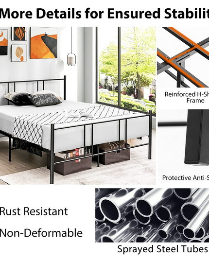Giantex Full Size Platform Bed Frame