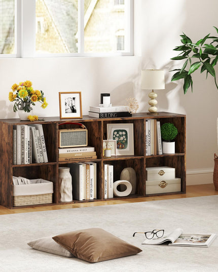 Giantex 8-Cube Bookcase Floor Standing Bookshelf with Storage & 2 Anti-Tipping Kits