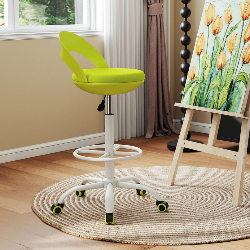 Giantex Drafting Chair with Back for Home