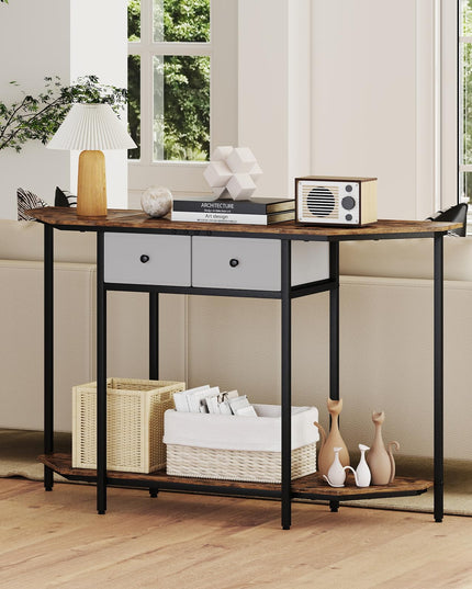 Giantex 51" Console Table with 2 Drawers with Open Storage Shelf