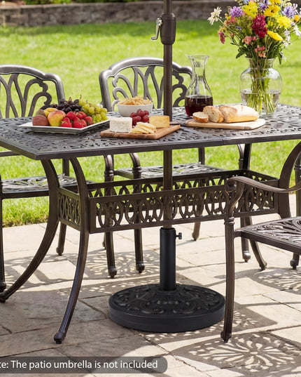 Giantex 27 lbs Patio Umbrella Base Pre-Filled Cement Weighted Umbrella Base