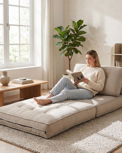 Giantex 3-in-1 Folding Sofa Bed with Bolster & Pillow