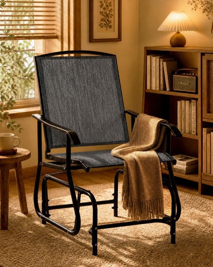 GIANTEX Patio Gliding Chair w/Metal Frame (1/2)