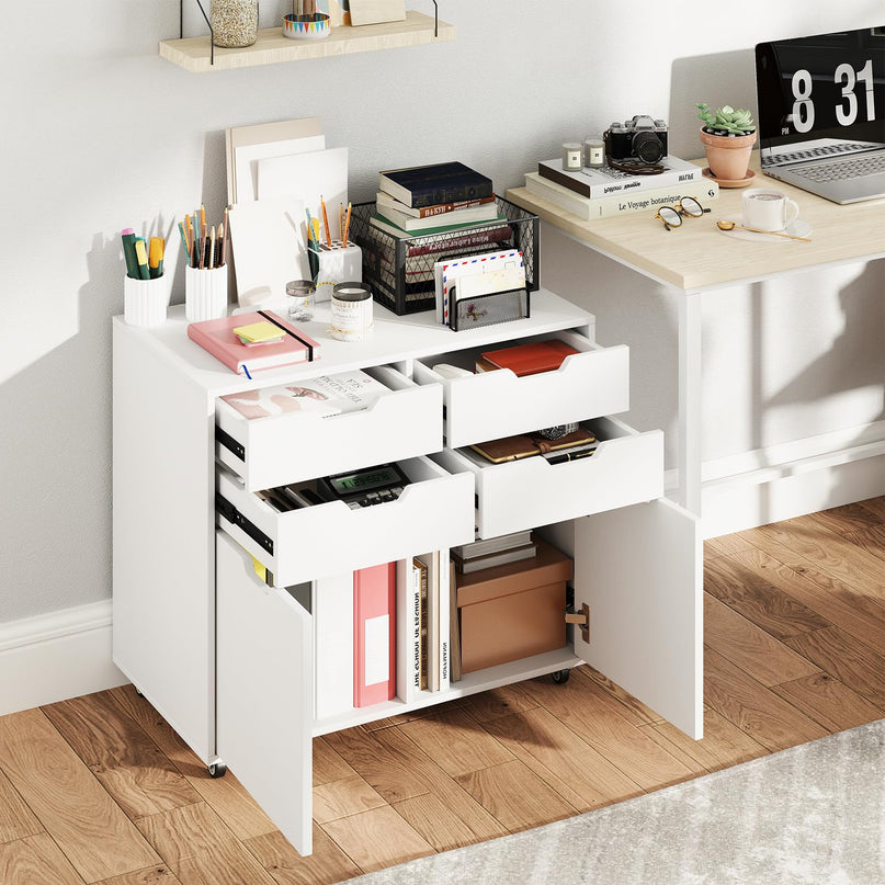 Giantex Rolling Printer Stand with 2 Lockable Wheels
