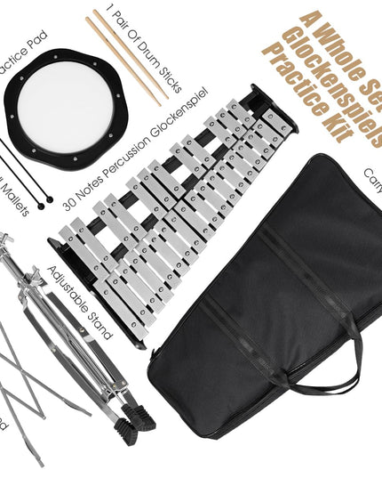 Giantex Percussion Glockenspiel Bell Kit 30 Notes