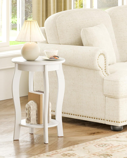 Giantex Wooden Side Table with Storage Shelf