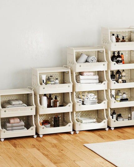 Giantex 3/4/5 Tier Rolling Laundry Cart with Wheels for Laundry Room