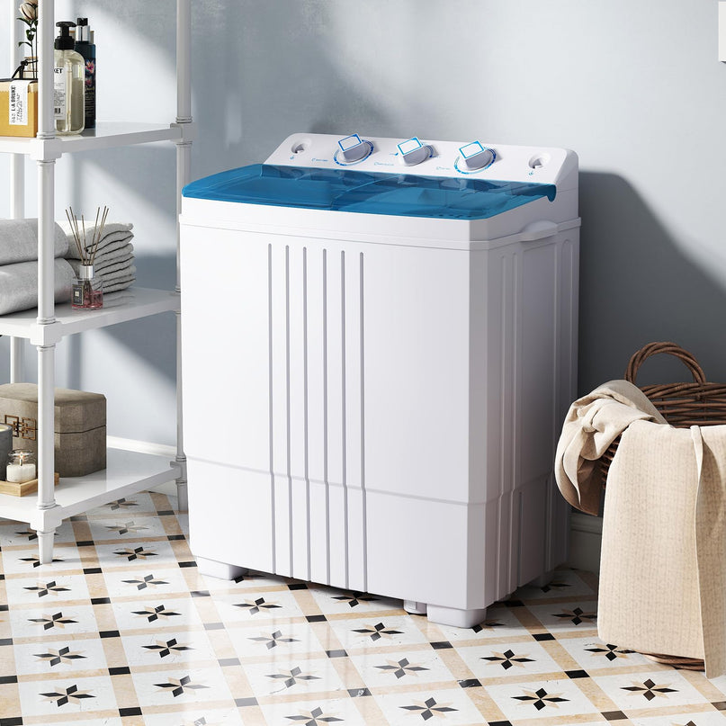 Giantex Washing Machine Twin Tub 12Lbs Washing and 8Lbs Spinning