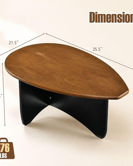 GIANTEX Oval Coffee Table Mid Century Modern Center Table