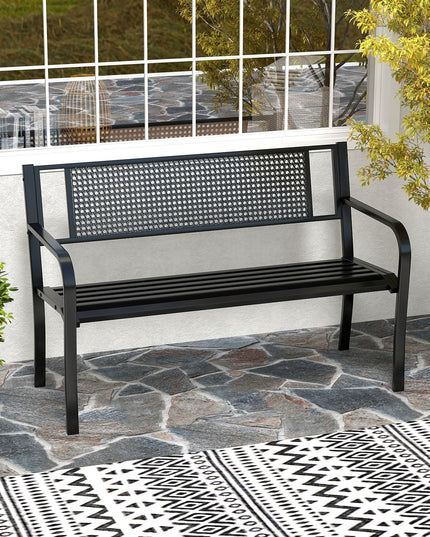 Giantex 660lbs Garden Bench with Backrest for Patio