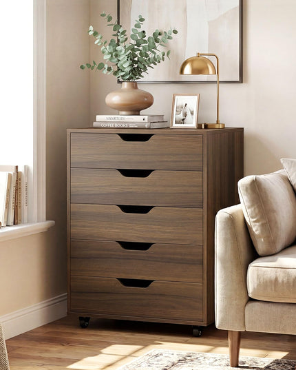 Giantex 5-Drawer Vertical File Cabinet Mobile Office Storage Cabinet